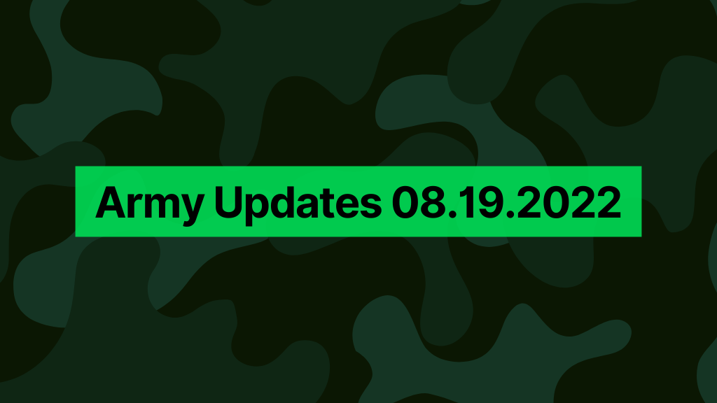 Apollo Army Updates 08/19/2022